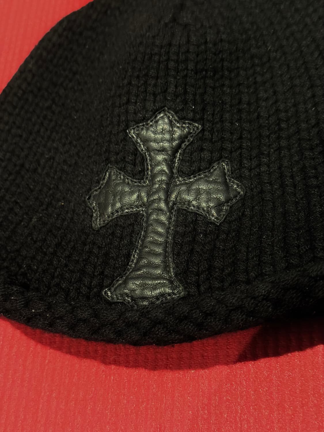 크롬하츠 크로스 레더패치 캐시미어 비니 상품이미지6