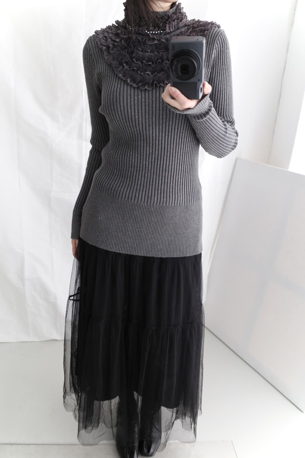 fur frill knit 상품이미지5