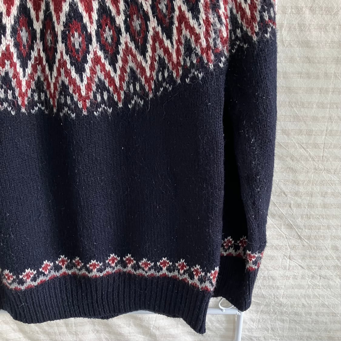 빈티지 노르딕 네이비 니트 919 y2k 스트릿 모리 갸루 일본빈티지 펑 상품이미지4