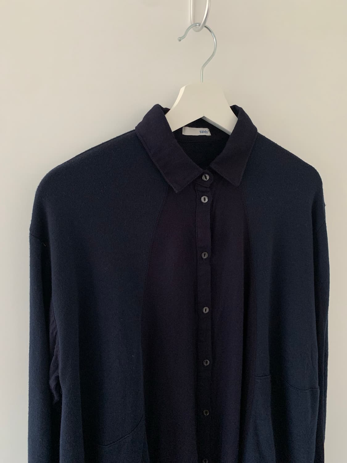 네이비 배색 셔츠 상품이미지2