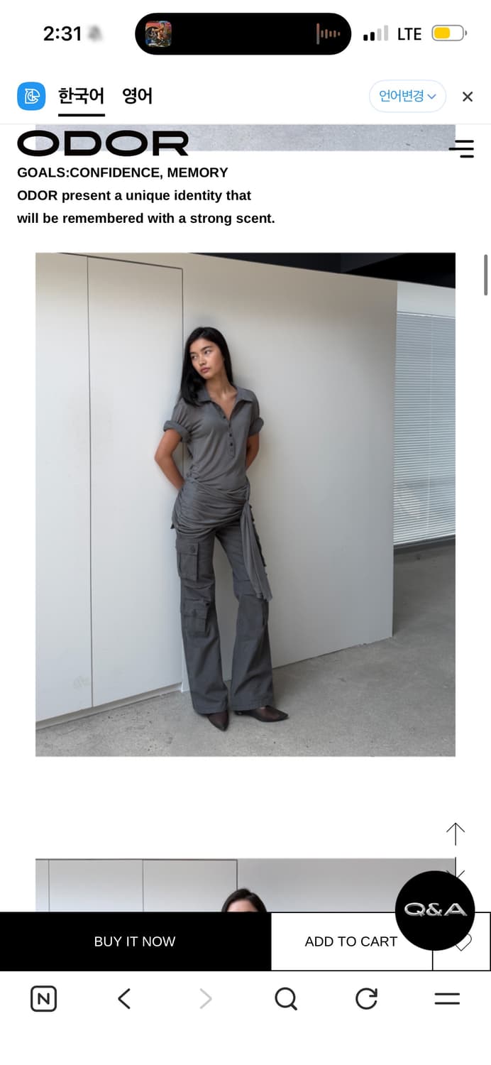 오도어 Range cargo pants - Grey 상품이미지1