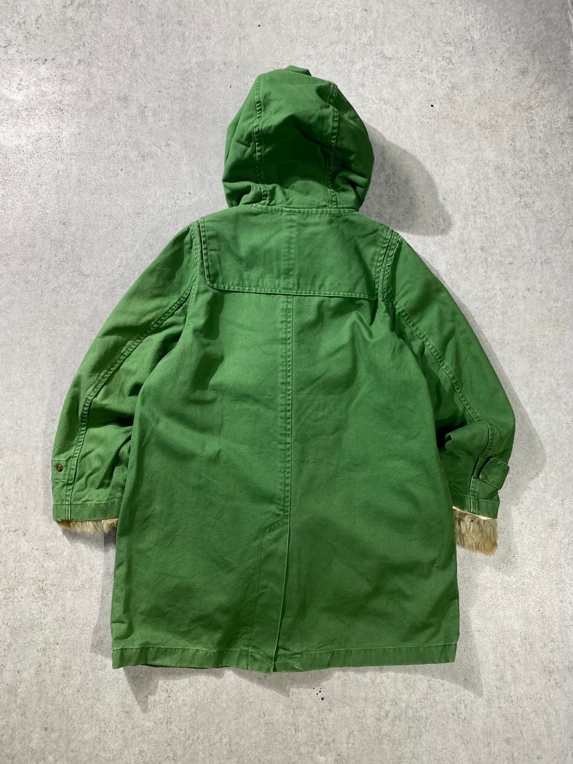 [M] RNA inc 일본 빈티지 레더 벨티드 퍼 후드 자켓 상품이미지6