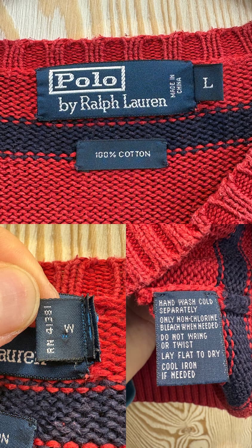폴로 랄프로렌 스트라이프 니트 레드 상품이미지10