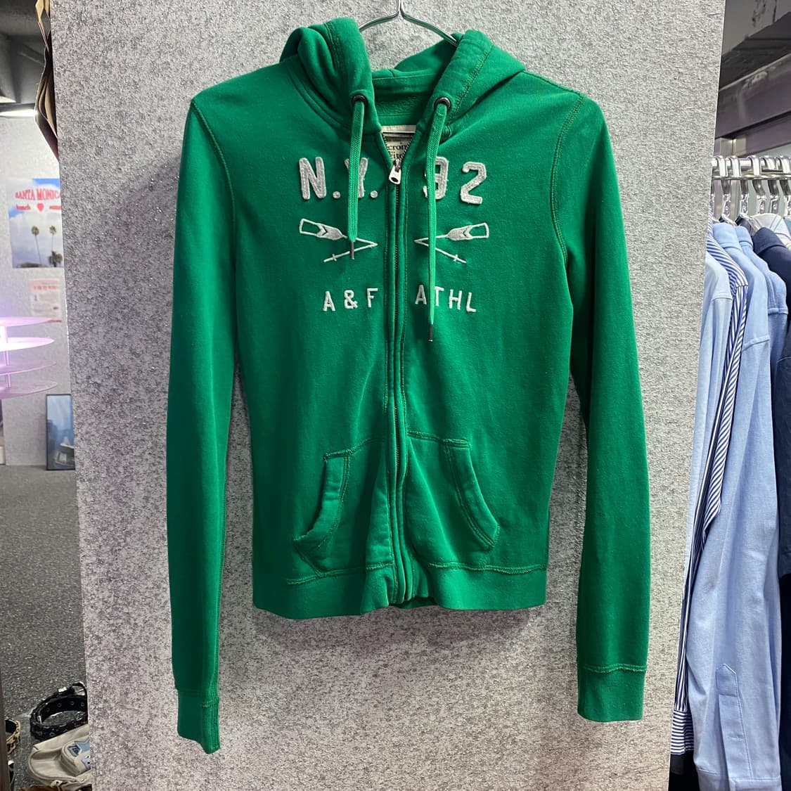 아베크롬비 그린 빅로고 후드집업 B2813 상품이미지2