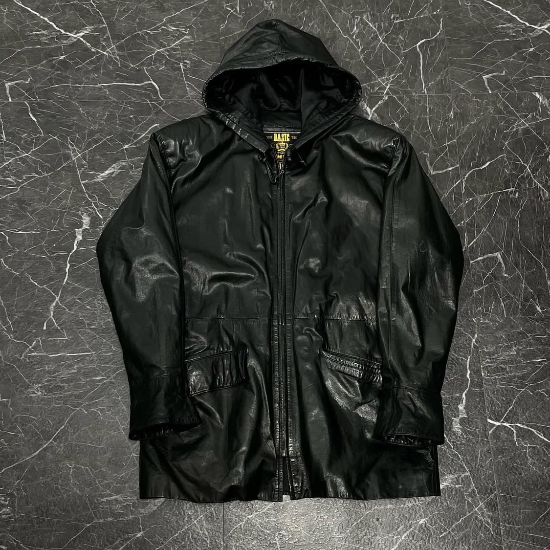 L 톰보이 리얼레더 양가죽 후드코트 상품이미지1