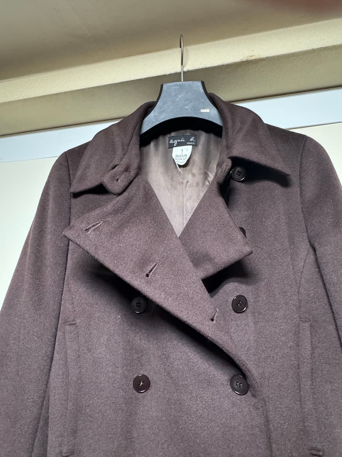 아네스베 더블 브레스티드 코트 상품이미지3