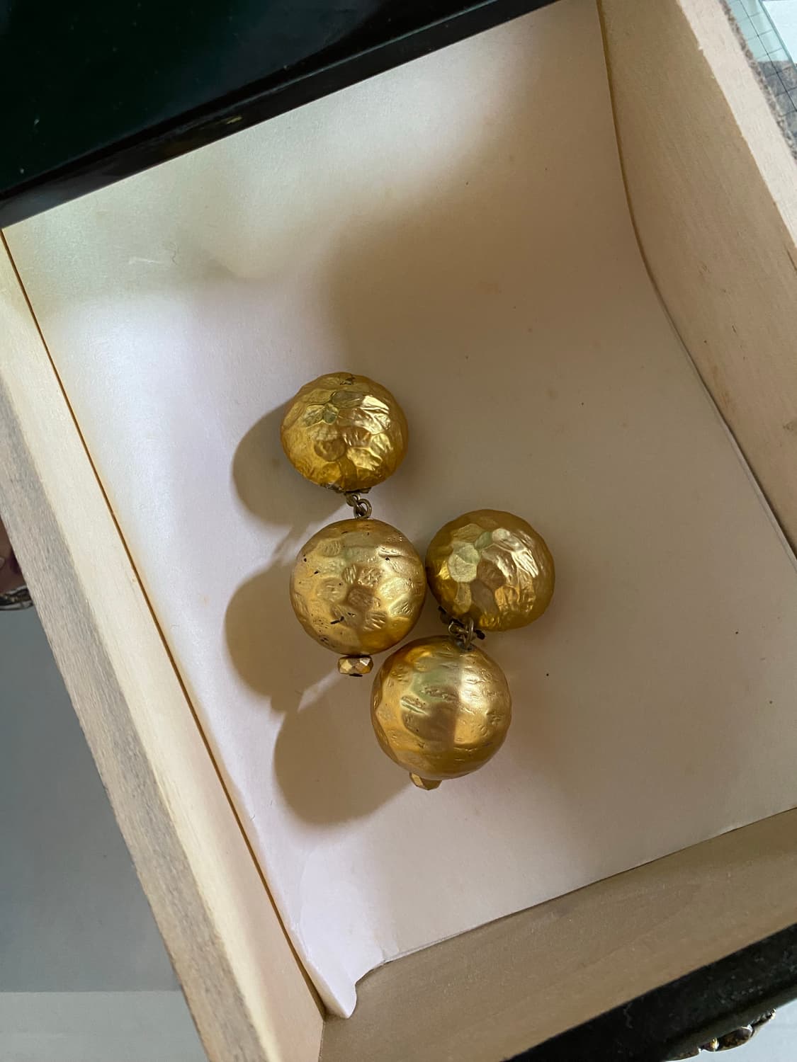 빈티지 금색 볼 귀걸이 귀찌 상품이미지4