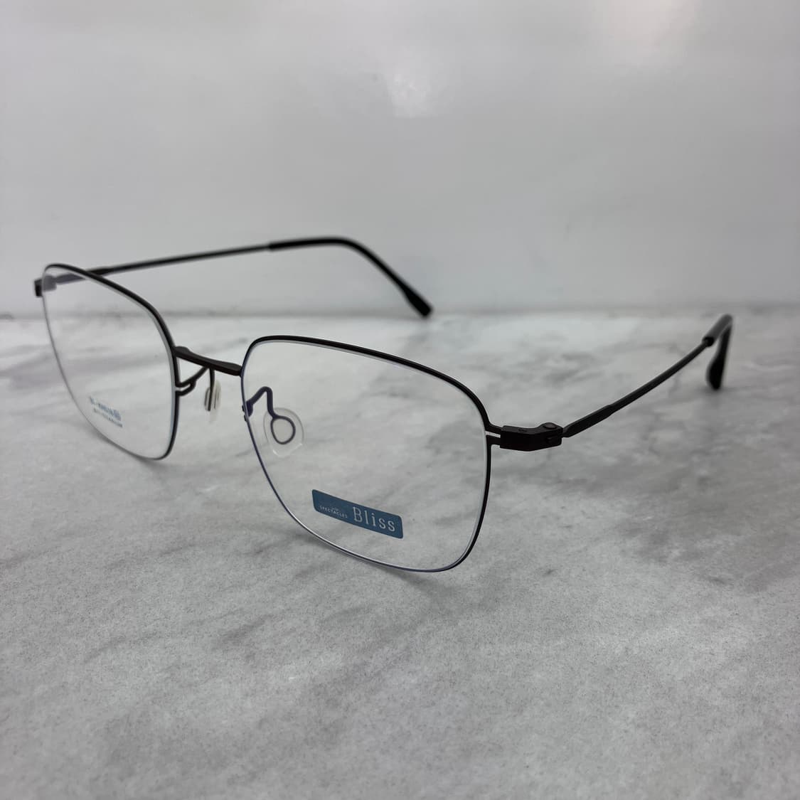 B93 블리스 Bliss 매트 실버 스퀘어 역산각 건메탈 안경 상품이미지7