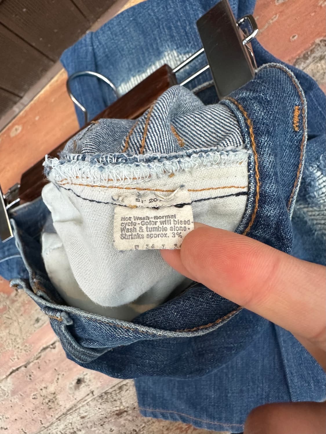 70s USA Levis 66전기 데님 팬츠 상품이미지10
