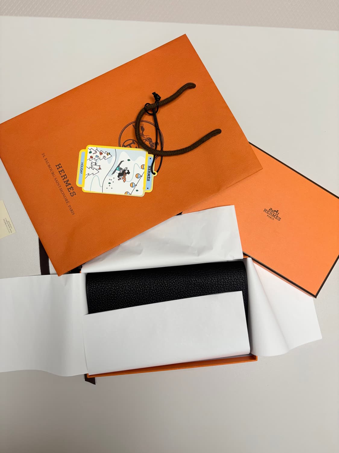 새상품 에르메스 도곤 장지갑 블랙 상품이미지8