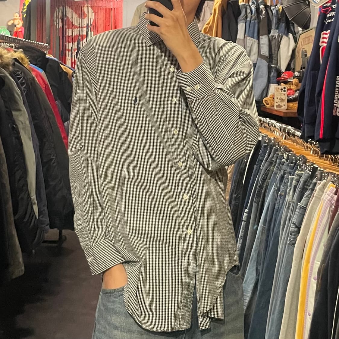 [IM] Polo 폴로 체크 블랙 긴팔셔츠 상품이미지5