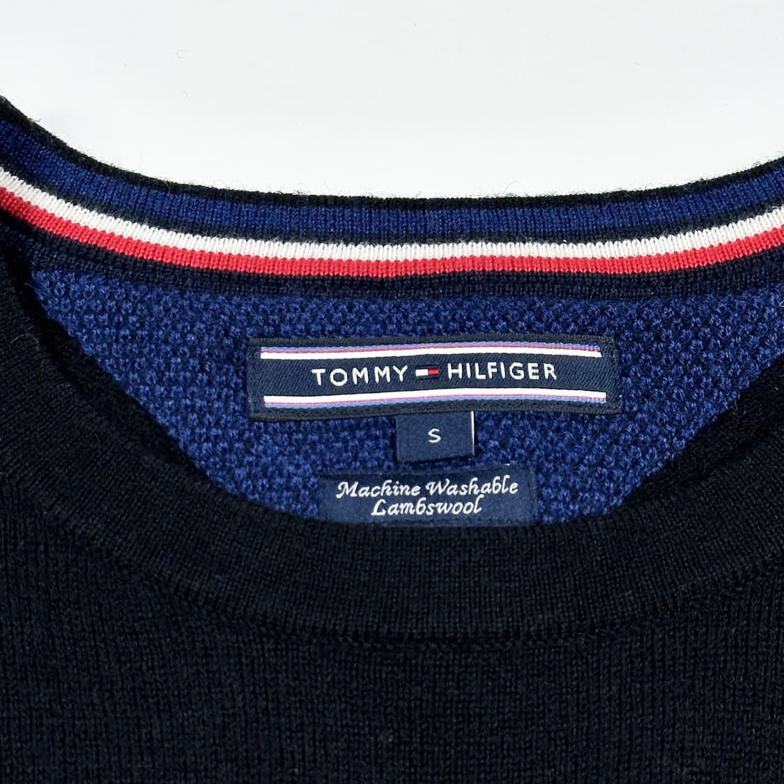 타미힐피거 플래그 램스울 블랙 니트 (S) 상품이미지5