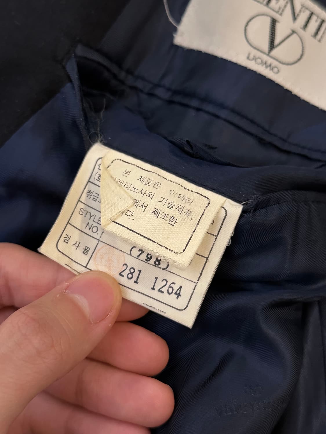 90s 발렌티노 로로피아나 캐시미어 금장 블레이저 코트 블랙 상품이미지7