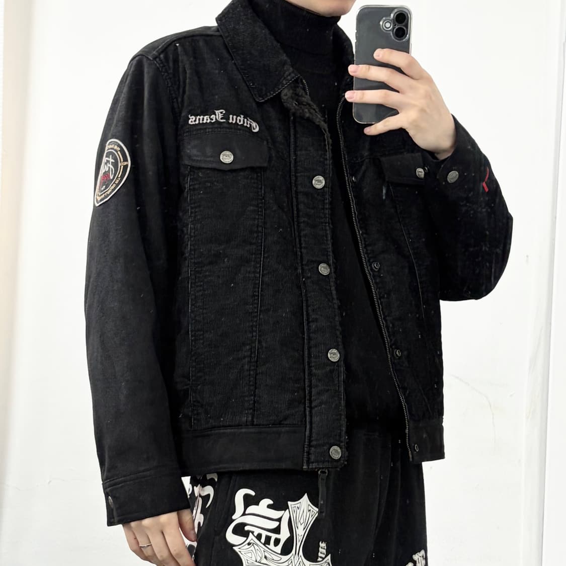 후부 스웨이드암 쉐르파 트러커 자켓 상품이미지2