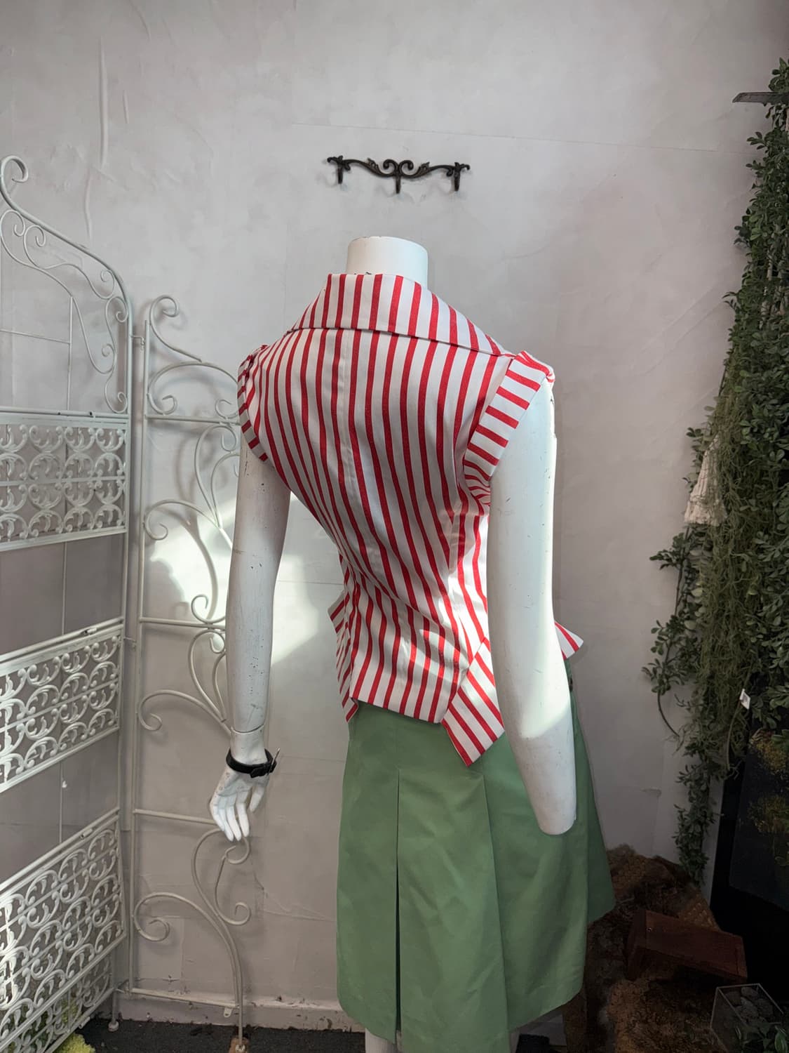 Jessi Newyork red stripe button vest 상품이미지8