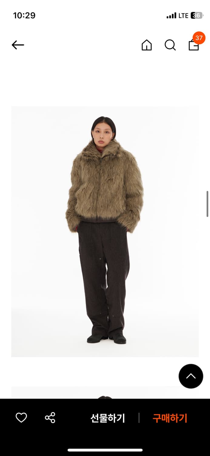 웰빙익스프레스 퍼점퍼 퍼자켓 카멜 s 상품이미지2