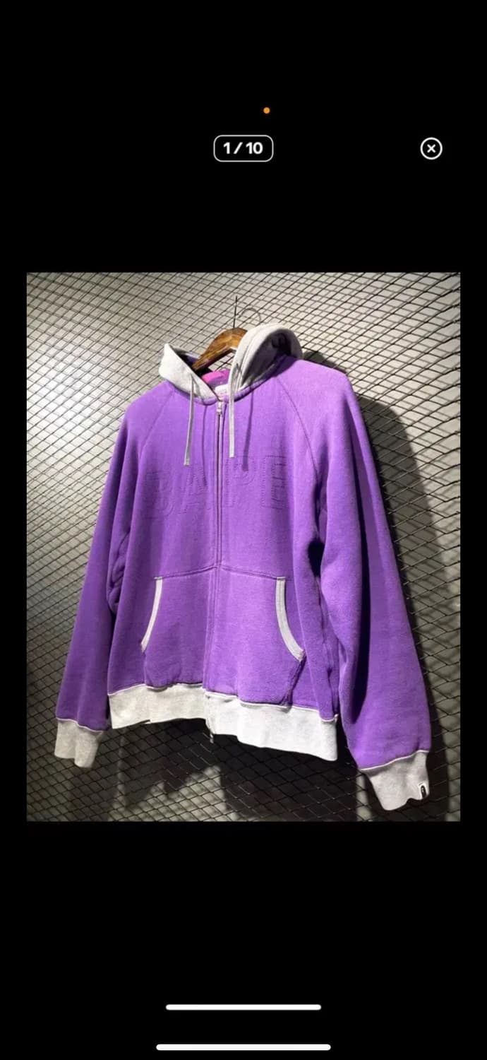 베이프 후드집업 카모퍼플 상품이미지2