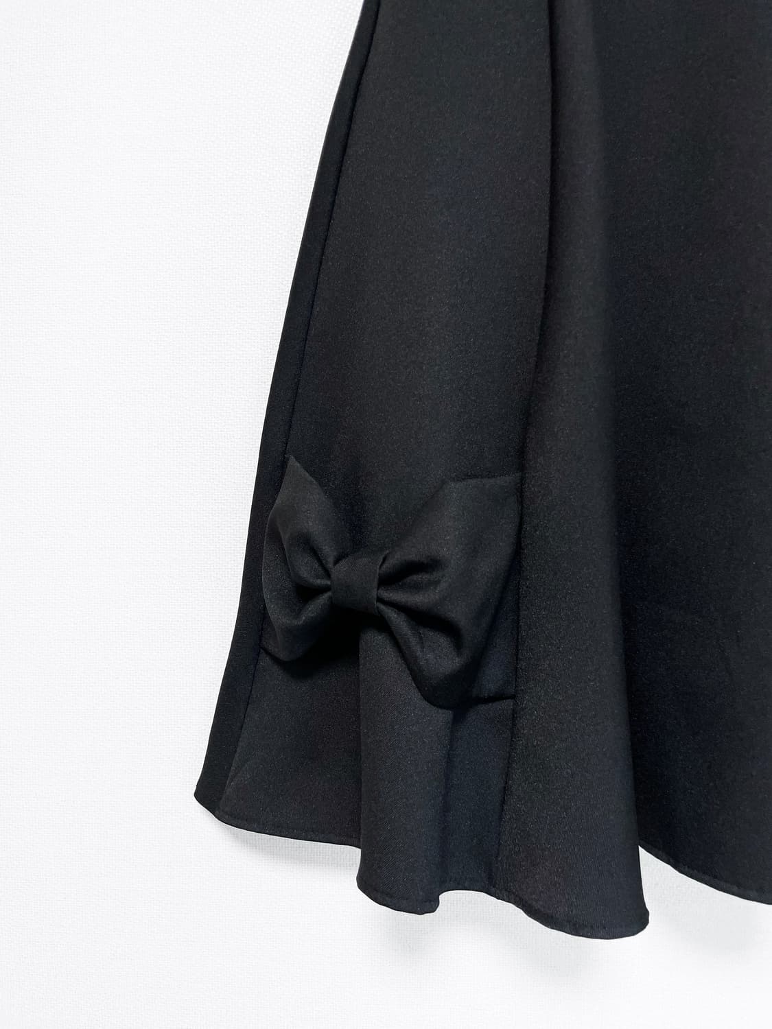 Ribbon Detail Midi Skirt - Black 상품이미지6