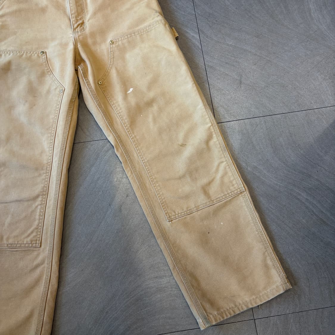 칼하트 정품 베이지 더블니 팬츠 상품이미지4