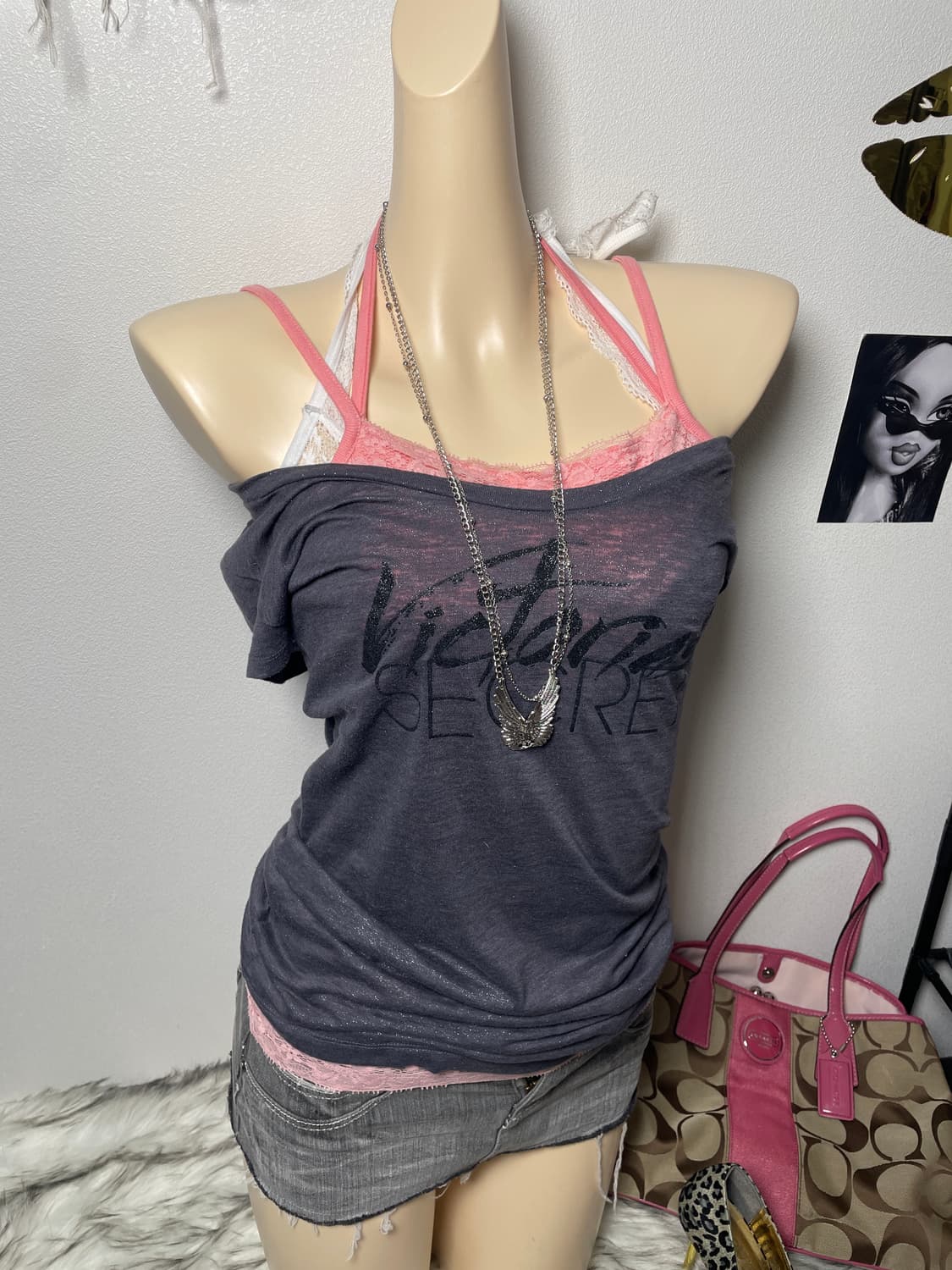 Victoria secret 오네갸루 글리터 오프숄더 반팔티 상품이미지2