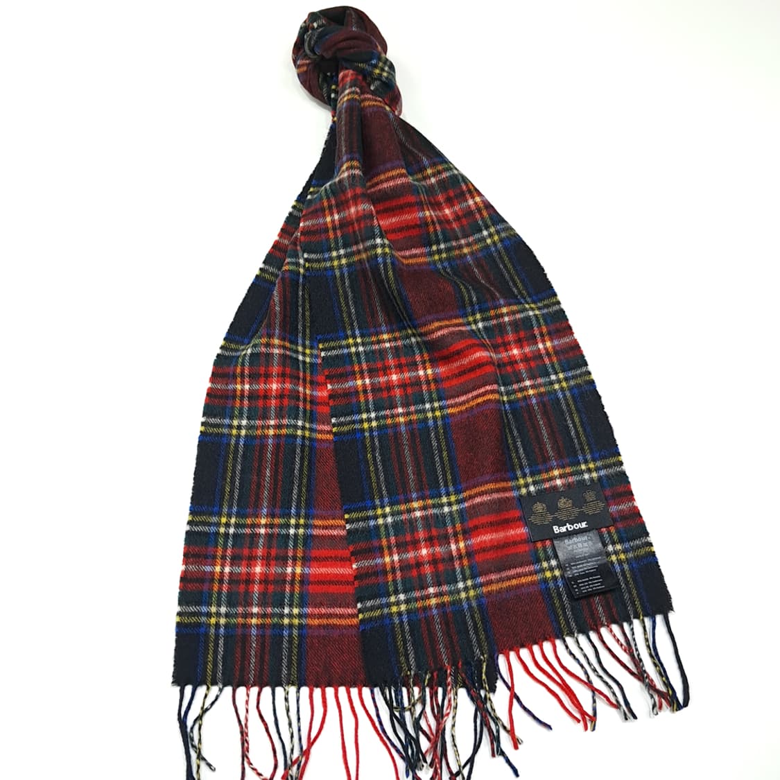 MX493 바버 울캐시미어 타탄 레드 머플러 목도리 상품이미지2