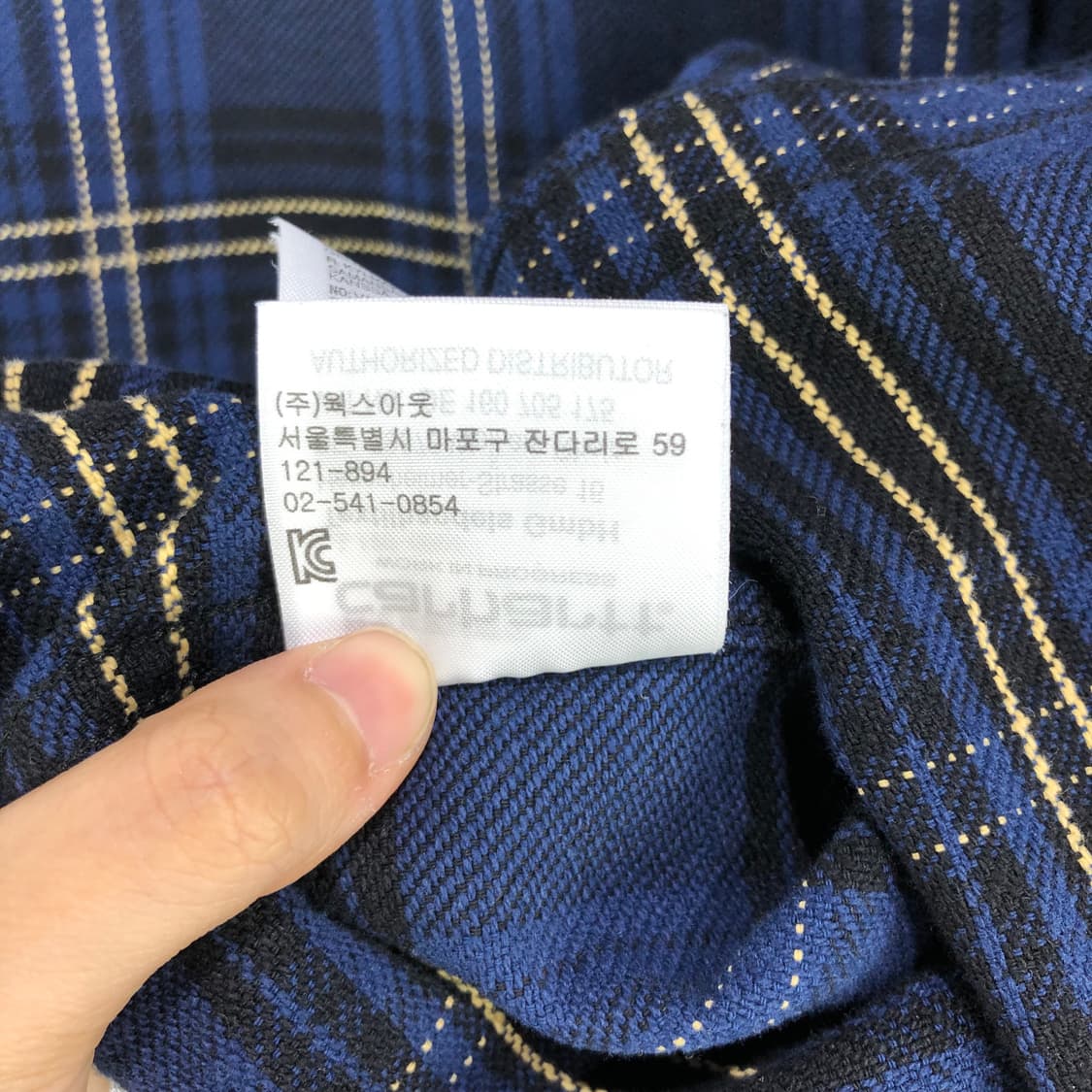 칼하트 블루 체크 셔츠 후드자켓 상품이미지9