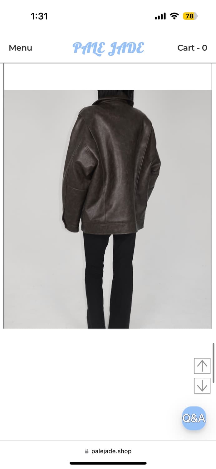 페일제이드 오버핏레더자켓 상품이미지4