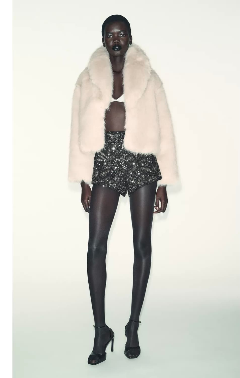 자라 라펠 칼라 페이크 퍼 숏 코트 6318/277/712 상품이미지1