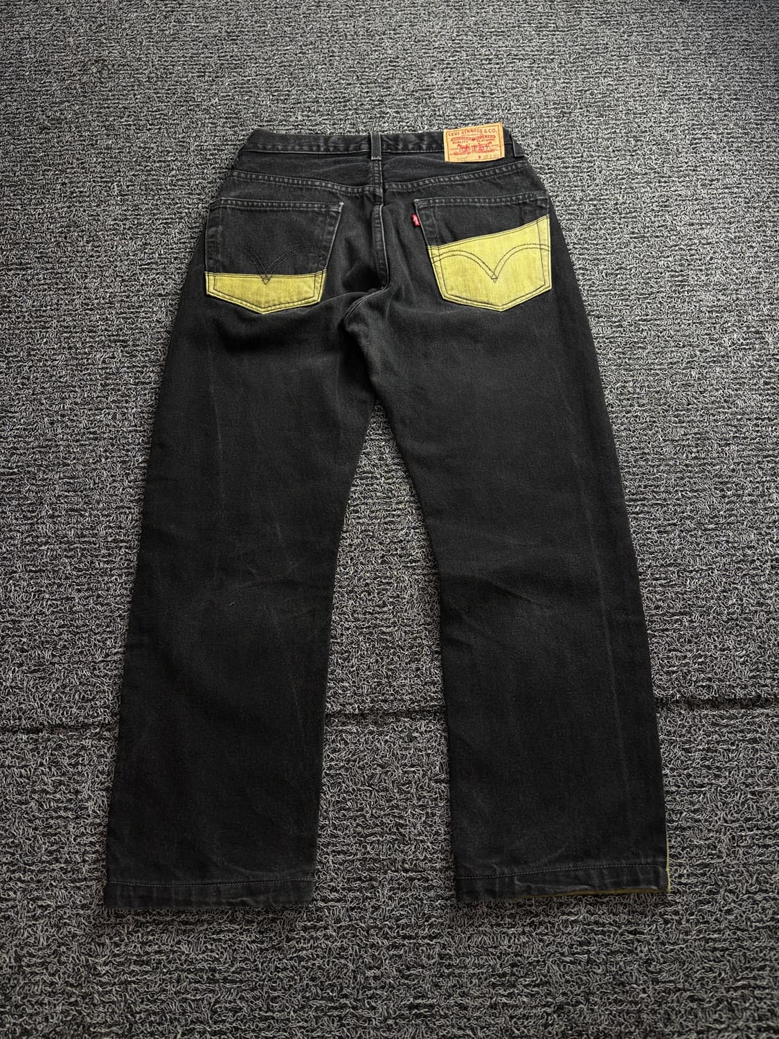 리바이스 505 페인팅 커스텀 믹스업 블랙 데님 팬츠 3148 상품이미지4