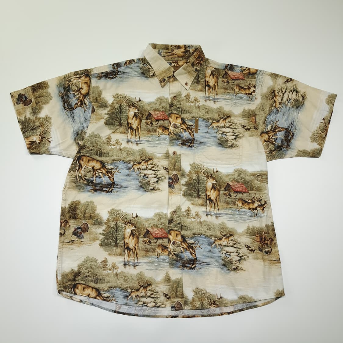 CK108 L 노스리버 00s 디어 헌팅 반팔 셔츠 남방 상품이미지1
