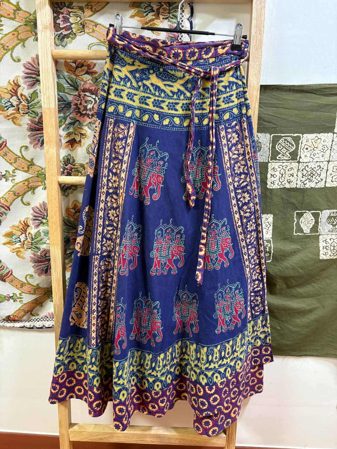 히피 에스닉 랩 롱 스커트 상품이미지1