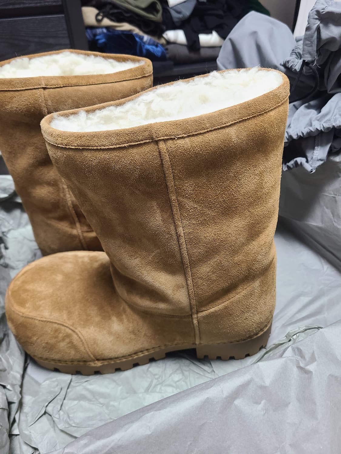 [40E] 발렌시아가 알래스카 퍼 부츠 브라운 상품이미지2