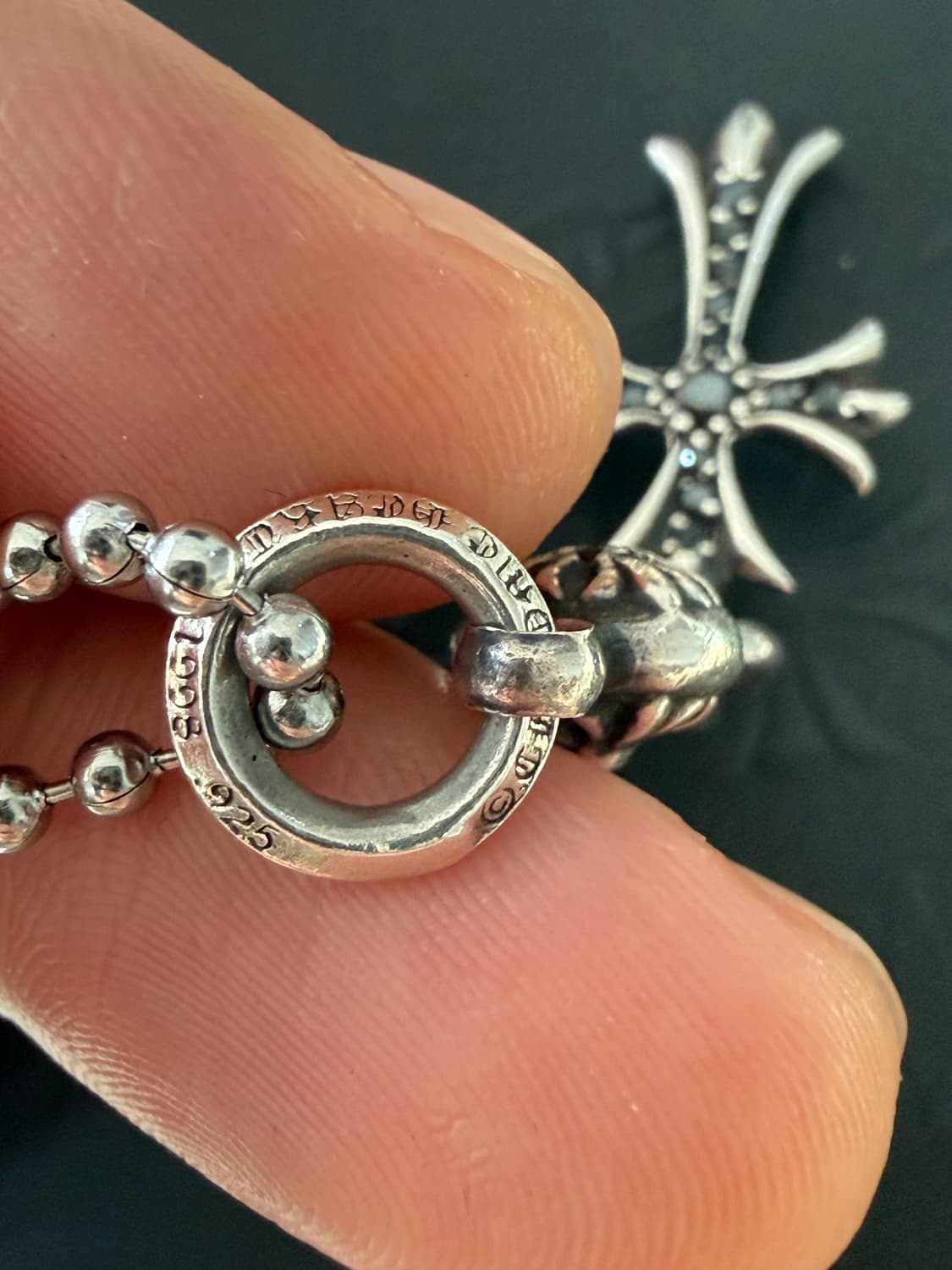 크롬하츠 원볼 타이니크로스 블랙 파베 상품이미지4