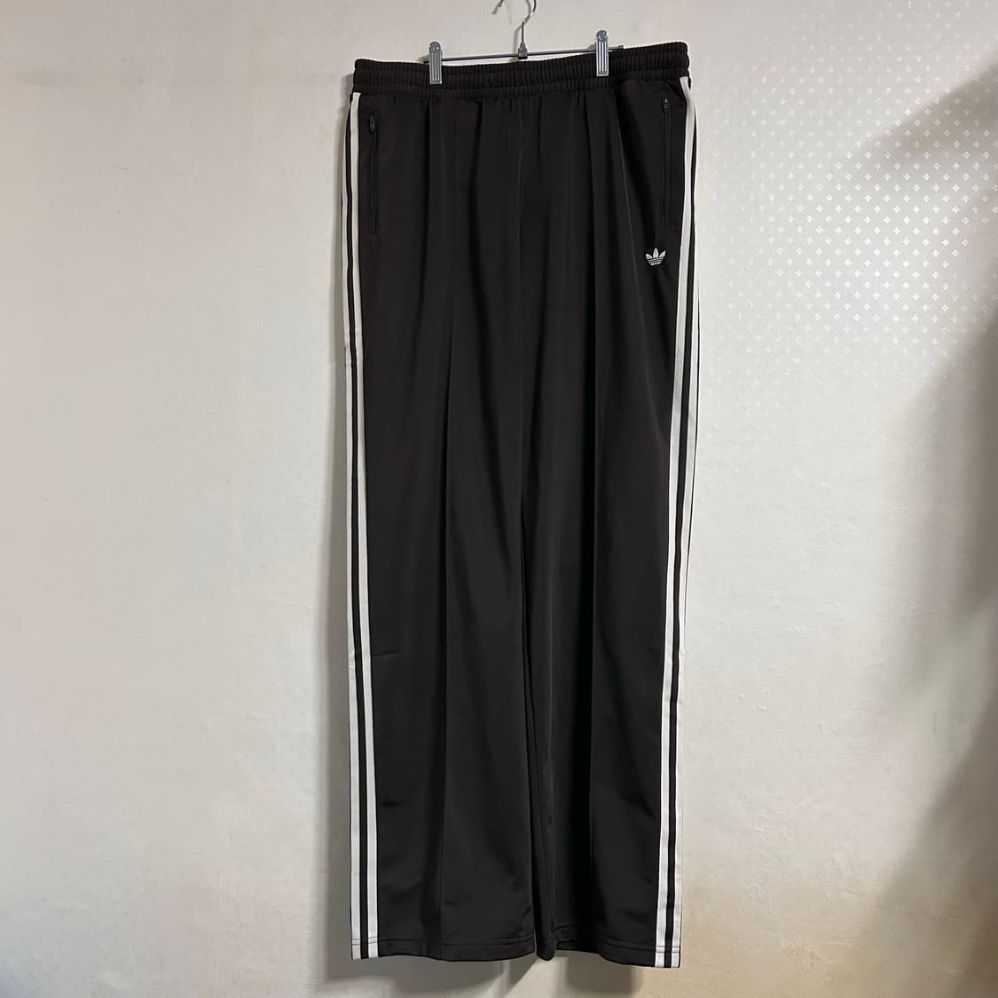 아디다스 대장급 초코 다크 브라운 베이지 삼선 와이드 트레이닝 팬츠 XL 상품이미지4