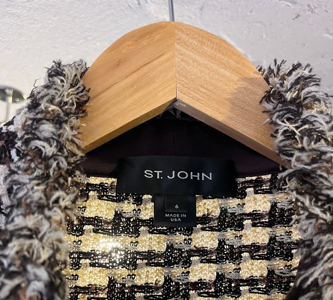 세인트 존 컬렉션 하운즈투스 트위드 자켓 · 미국제 상품이미지2