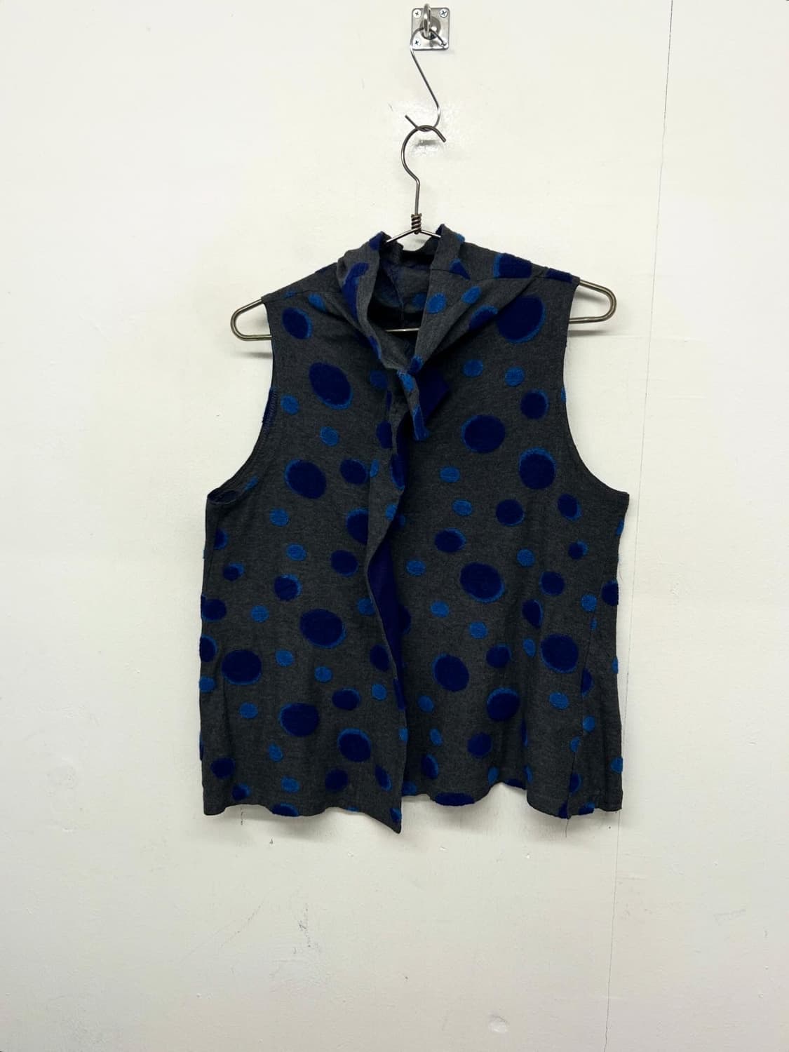 일본 빈티지 비대칭 도트 베스트 상품이미지1