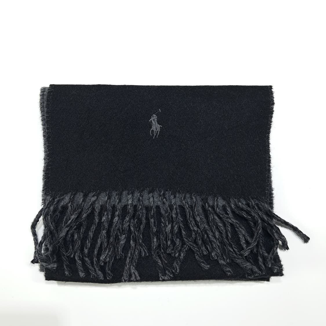 MX553 폴로 00s 이태리판 울 양면 블랙그레이 머플러 목도리 상품이미지7