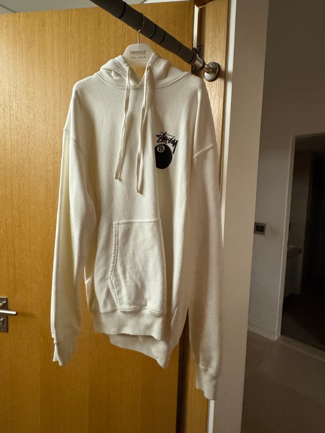 Stussy 8볼 후드 피그먼트 다이드 내츄럴 스투시 라지 사이즈 상품이미지1