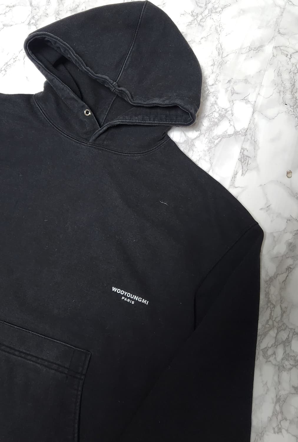 우영미 플라워 빅로고 후드티 상품이미지4