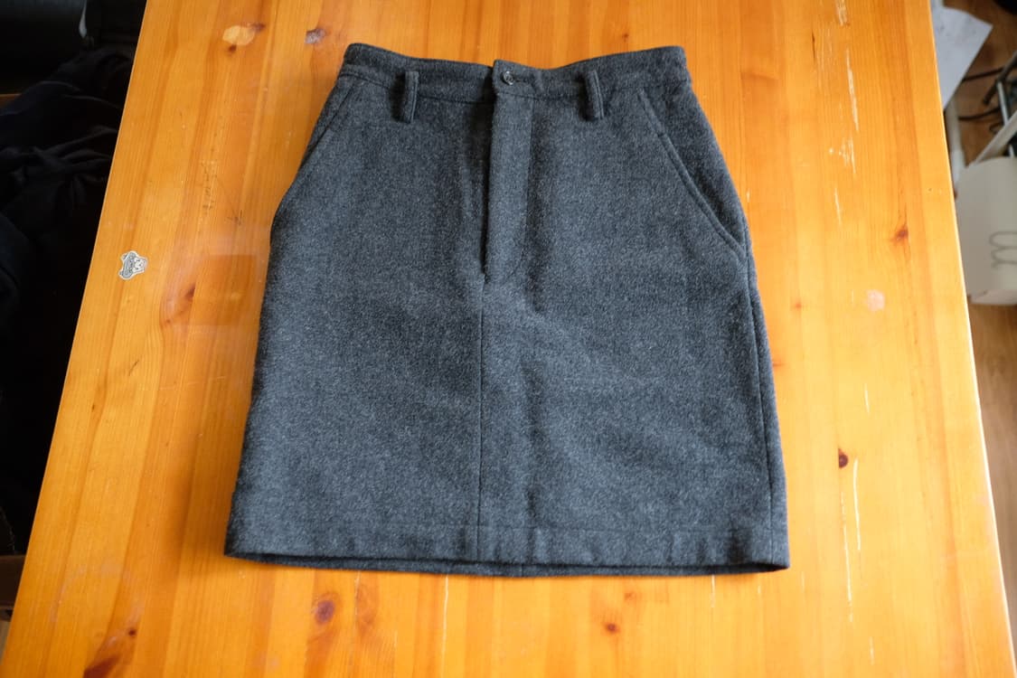 꼼데 가르송 tricot 그레이 울 스커트 S 상품이미지2