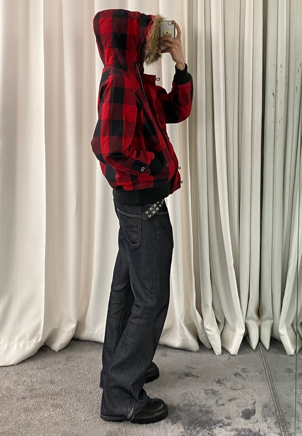 울리치 버팔로 체크 N3B 야상 파카 M 상품이미지8