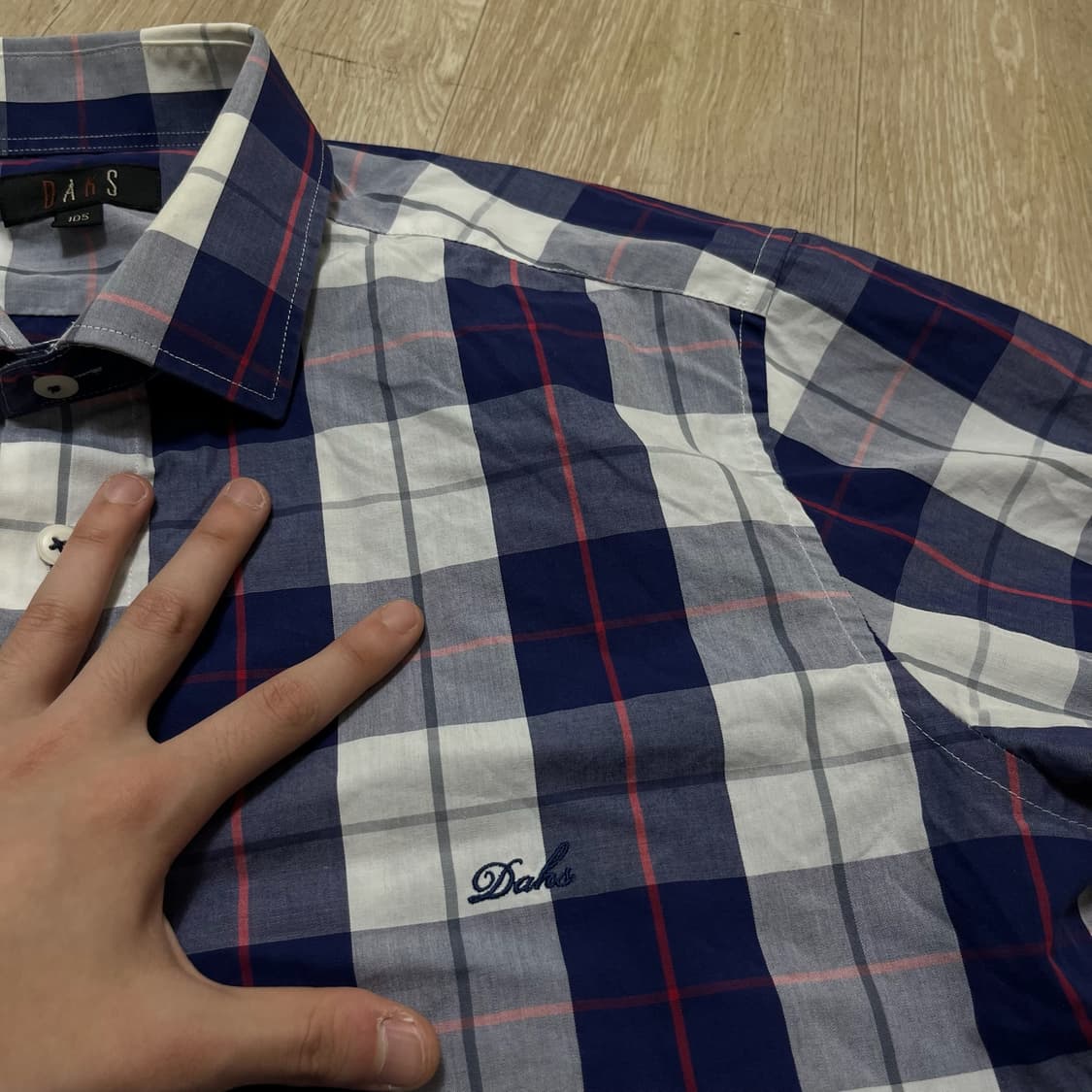 닥스 런던 남성 체크 반팔셔츠 XL/105 상품이미지3