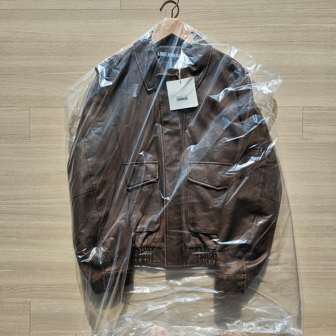 L 새제품) 로드 존 그레이 A-2 레더 자켓 브라운 워싱 워시드 상품이미지1