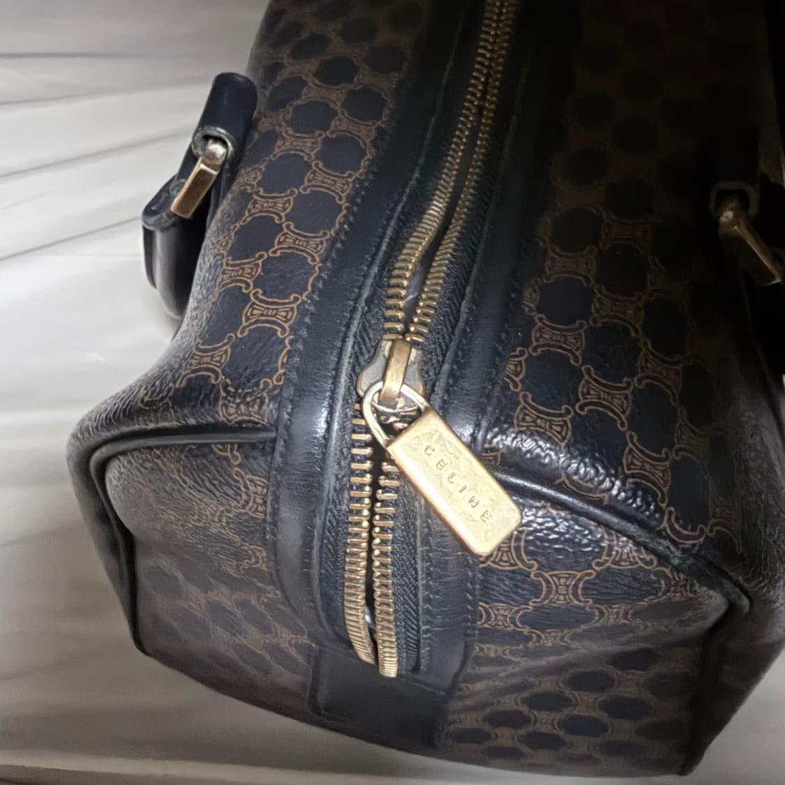 정품 빈티지 셀린느 트리옹프 보스턴백 상품이미지4