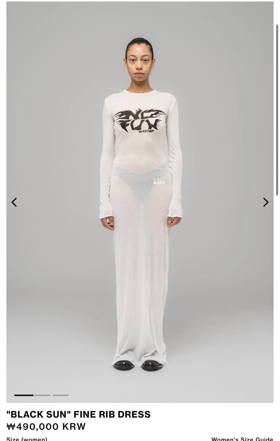 032c black sun RIB DRESS  상품이미지2