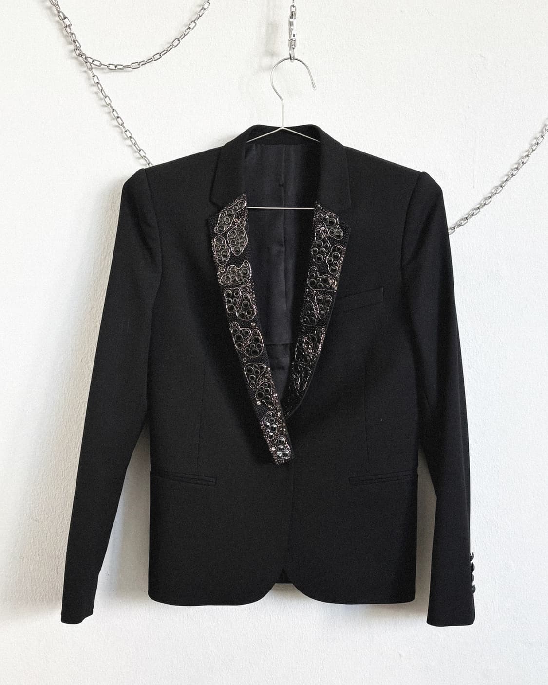 더 쿠플스 메탈 라펠 나이프핏 블레이져 상품이미지7