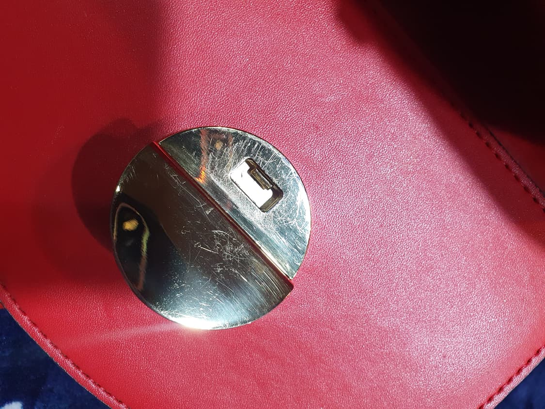 레드 반달 크로스백 가방 숄더 스트랩 포함 상품이미지6