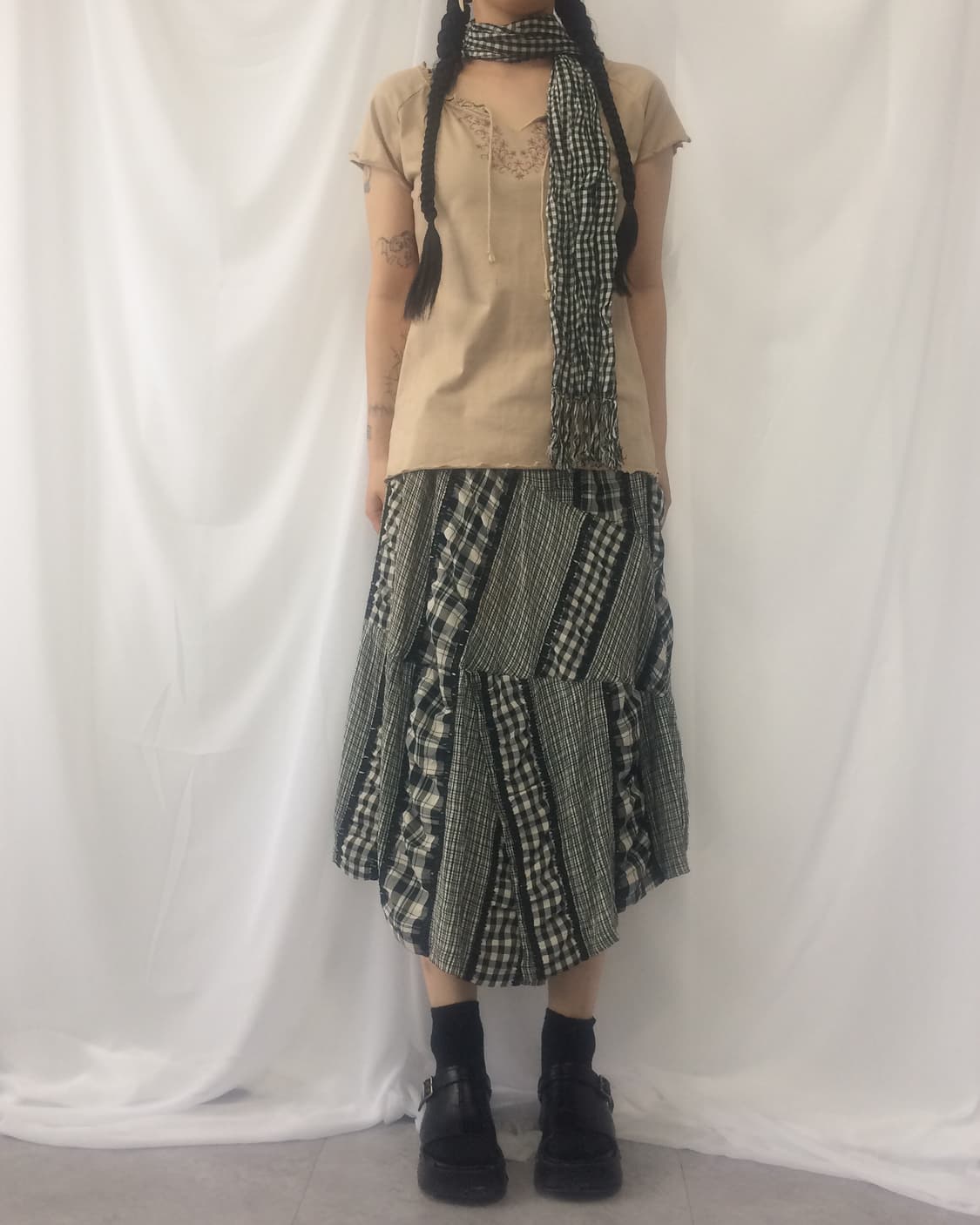 check pattern scarf 상품이미지7