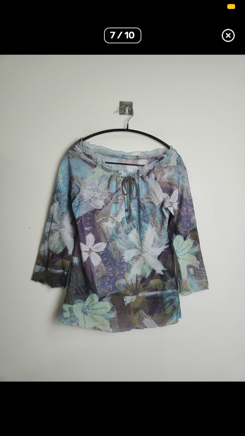 패턴 매쉬 탑 상품이미지5