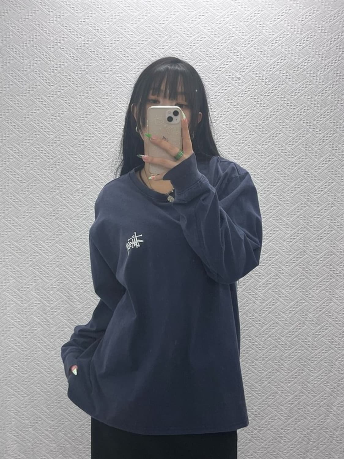 스투시 빈티지 스트릿힙합 백프린팅 롱슬리브 긴팔티 L C08907 상품이미지2